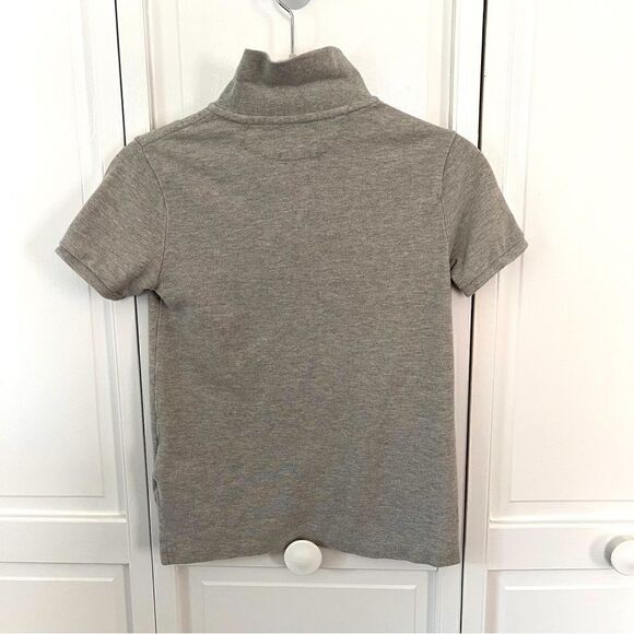 Polo Ralph Lauren Grey Two Button Polo w/ Polo Bear Kicking Rugby Ball Size 7 - Picture 4 of 10